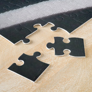 Skeezer White and Black Stripes Black and White St Jigsaw Puzzle