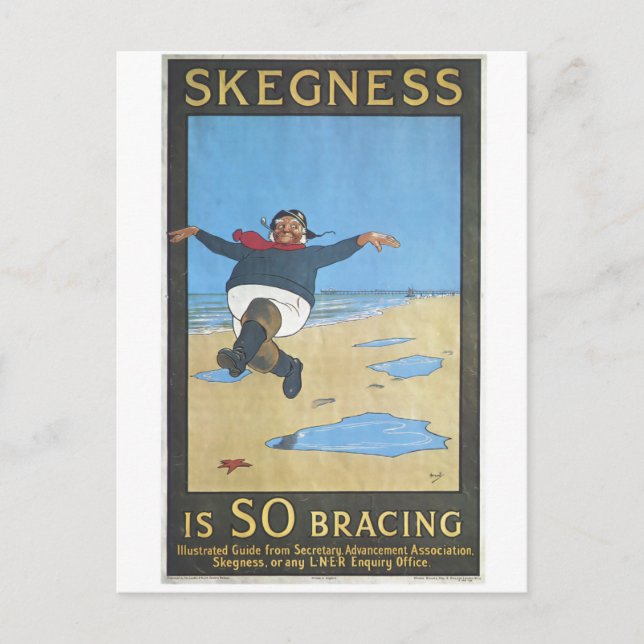 Skegness England Seaside Vintage Travel Postcard (Front)