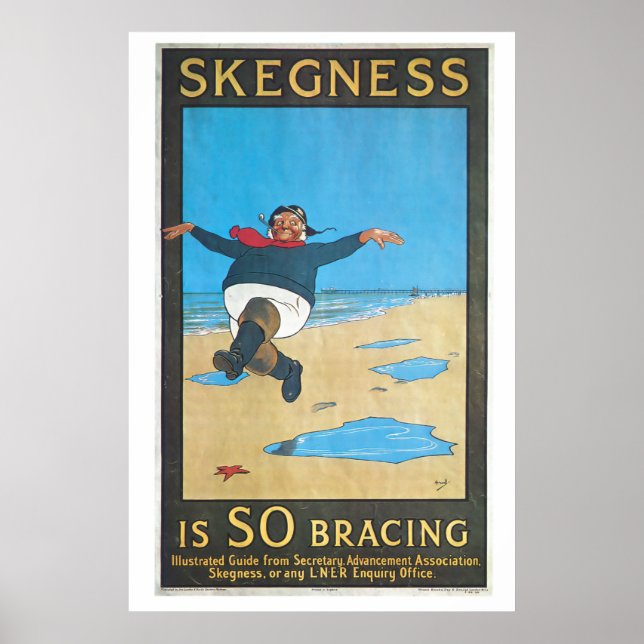 Skegness, England Vintage Travel Poster (Front)