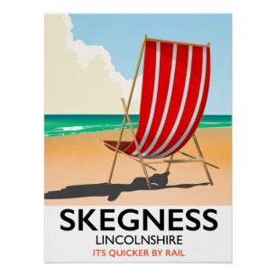 Skegness Lincolnshire beach poster