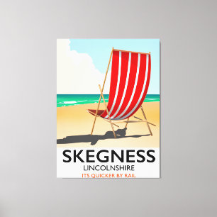 Skegness Lincolnshire beach poster Canvas Print