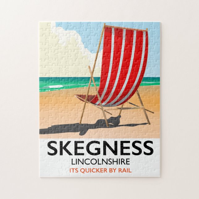 Skegness Lincolnshire beach poster Jigsaw Puzzle (Vertical)