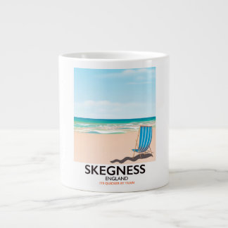 skegness vintage train travel poster. large coffee mug