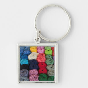 Skeins of yarn key ring