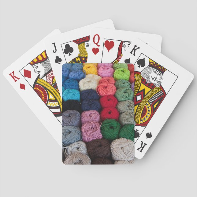 Skeins of yarn playing cards (Back)