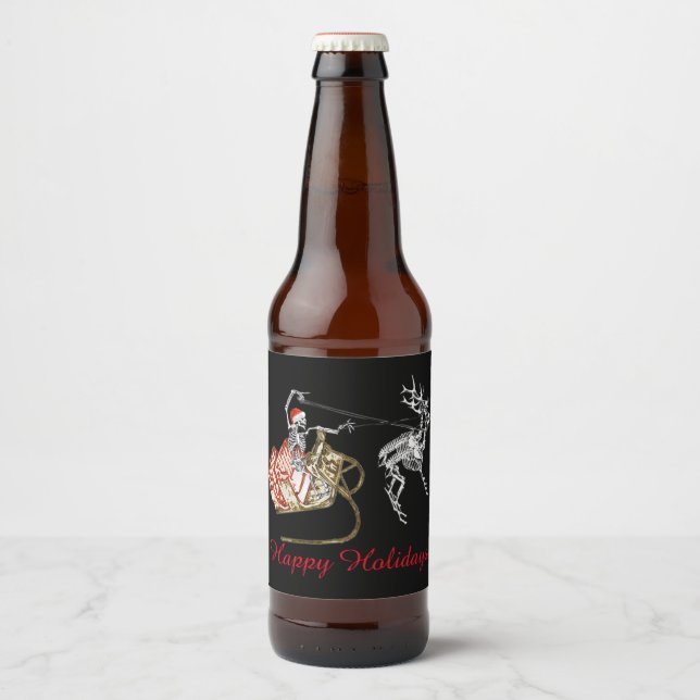 Skelesanta Beer Bottle Label (Front)