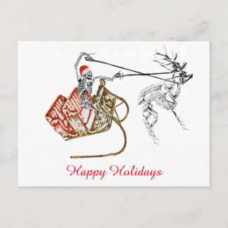 SkeleSanta Holiday Postcard