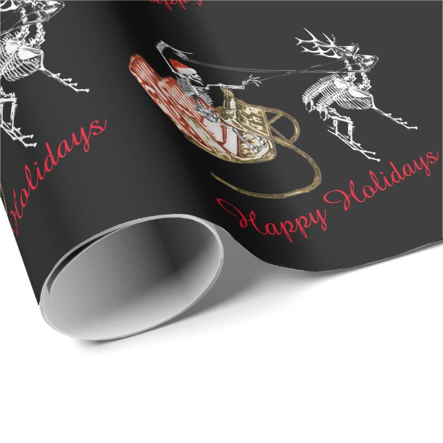 SkeleSanta Wrapping Paper (Roll Corner)