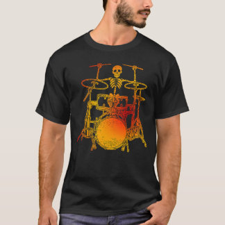 Skelet drummer rock and roll drummer 2 T-Shirt