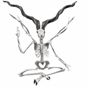 Skeletal Baphomet Photo Sculpture Magnet