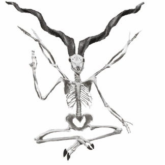 Skeletal Baphomet Photo Sculpture Magnet