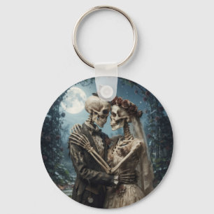 Skeletal Bride and Groom Keychain