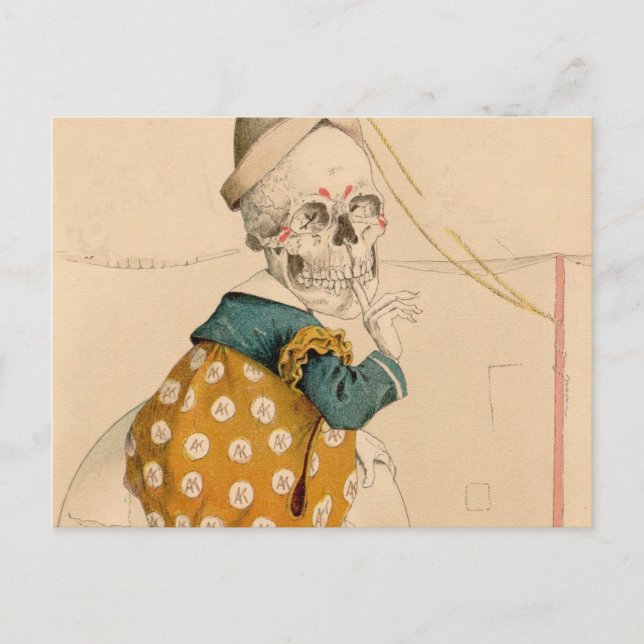 Skeletal Clown Postcard (Front)
