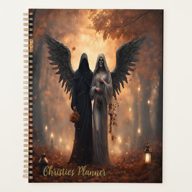 Skeletal Couple Personalise  Planner (Front)