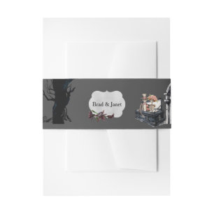 Skeletal Couple Wedding Invitation Belly Band
