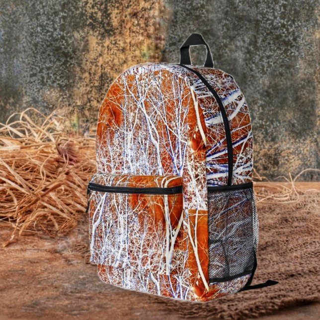 Skeletal Forest-II Printed Backpack (A backpack that is designed, with the Halloween season in mind!)