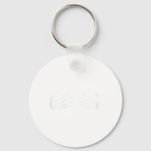 Skeletal Hands On Chest Breasts Witches Gift Key Ring