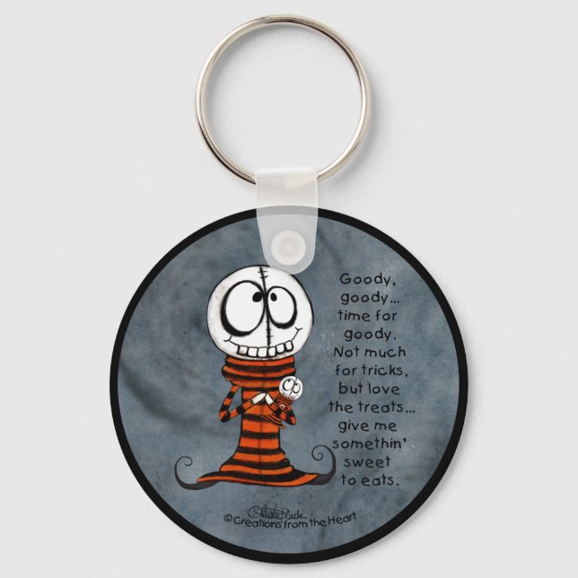 Skeletal Head-Goody Goody Key Ring (Front)