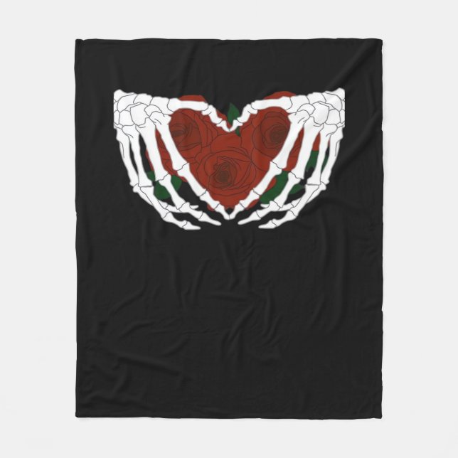 Skeletal Heart  Fleece Blanket (Front)