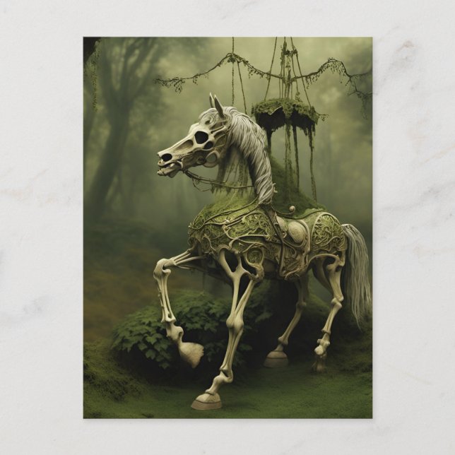 Skeletal Horse Postcard (Front)