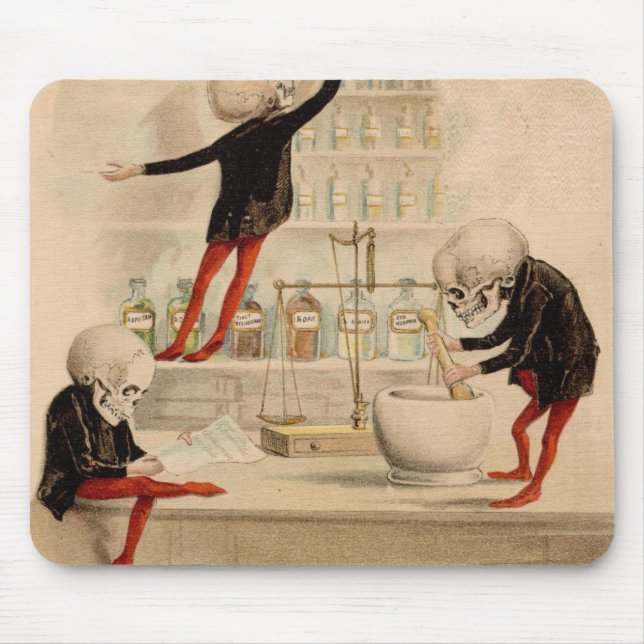 Skeletal Pharmacy Mouse Mat (Front)