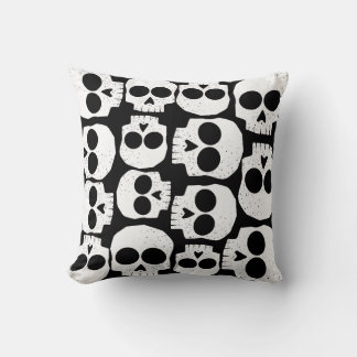 Skeletal skulls arranged randomly cushion