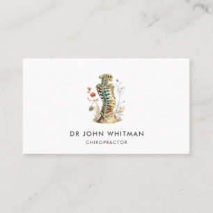 Skeletal Spine Doctor Chiropractor Business Card