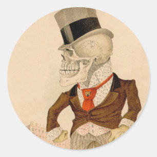 Skeletal Suit Classic Round Sticker