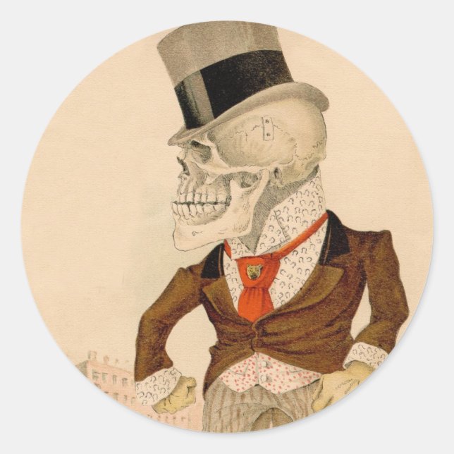 Skeletal Suit Classic Round Sticker (Front)