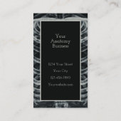 Skeletal Xray Rib Cage Vintage Black White Gothic Business Card (Back)