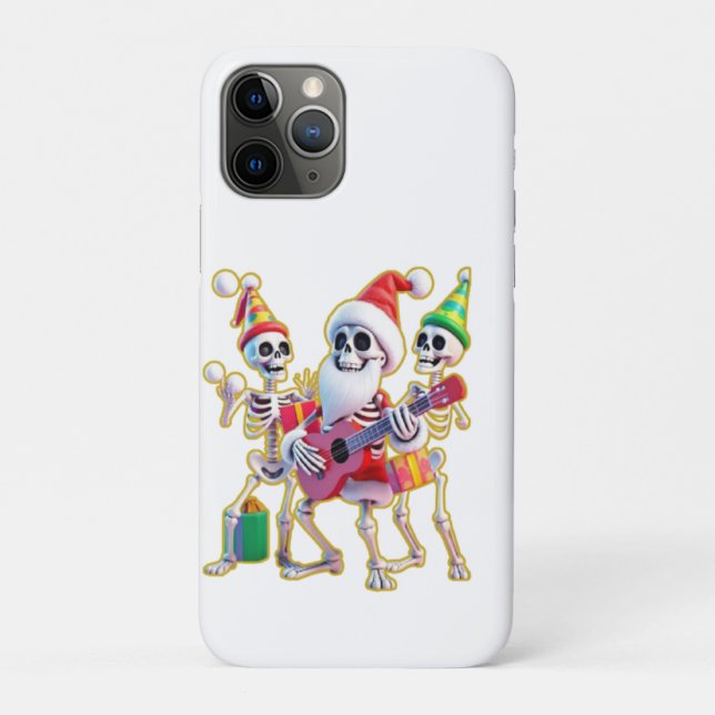 **Skeleton 3D Christm Santa Party – Funnyas Skelet Case-Mate iPhone Case (Back)