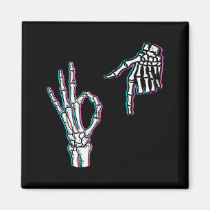 Skeleton 67 Meme Funny Halloween Boys Girls Youth  Magnet