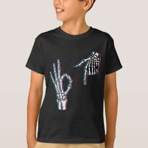 Skeleton 67 Meme Funny Halloween Boys Girls Youth  T-Shirt