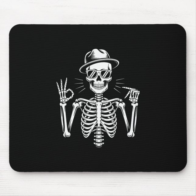 Skeleton 67 Sign Language Alpha Slang Gen 67th Num Mouse Mat (Front)