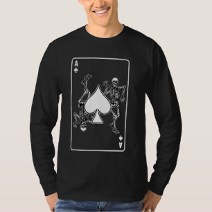 Skeleton Ace Of Spade Playing Card Costume Hallowe T-Shirt