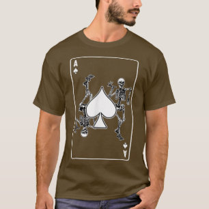 Skeleton Ace Of Spade Playing Card Costume Hallowe T-Shirt