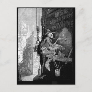 Skeleton Advertising postcard