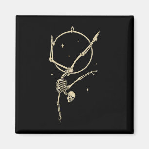 Skeleton Aerial Hoop Silk Aerialist Funny Circus A Magnet