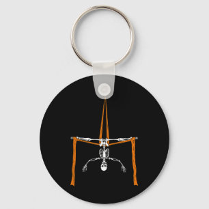 Skeleton Aerialist - Halloween Aerial Silks Circus Key Ring