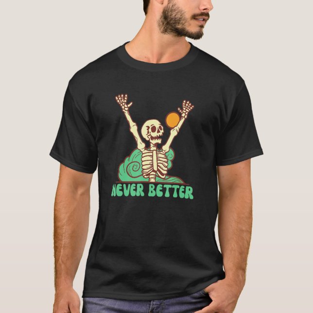 Skeleton  Aesthetic Graphic  Soft Grunge Emo Goth T-Shirt (Front)