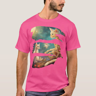 Skeleton And Cat Best Friends Kitten Funny Cats Lo T-Shirt