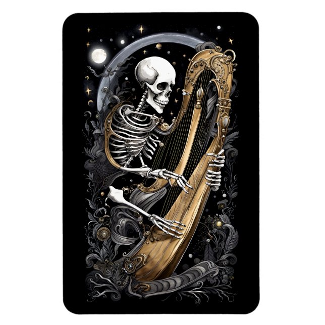 Skeleton and Harp I Magnet (Vertical)