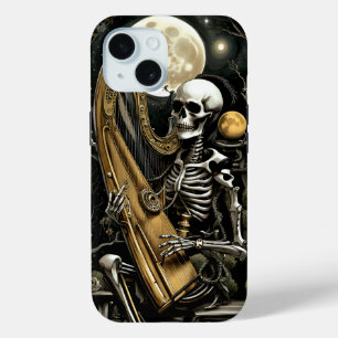 Skeleton and Harp II iPhone 15 Case