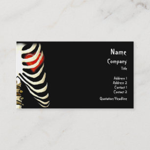 Skeleton and Heart Business Card