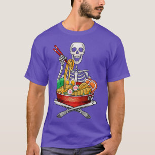 Skeleton Anime Japanese Food Ramen Lovers  T-Shirt