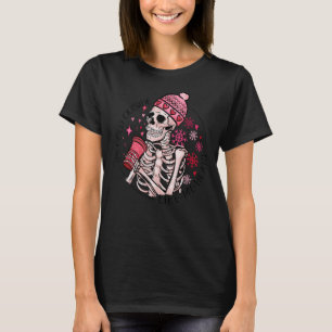 Skeleton Anti Valentines Day Love Pink Cold Heart T-Shirt