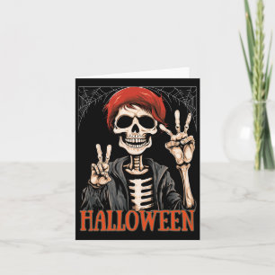 Skeleton Apocalypse Night In The Halloween Funny Card