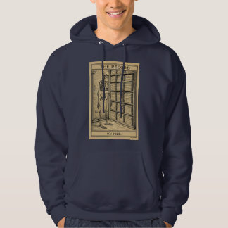 Skeleton Archive Illustration Vintage Record Hoodie