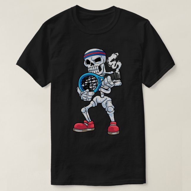 Skeleton as Tennis player with Head T-Shirt (Design Front)