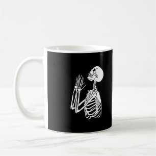 Skeleton Asking for Help on a Coffee Mug